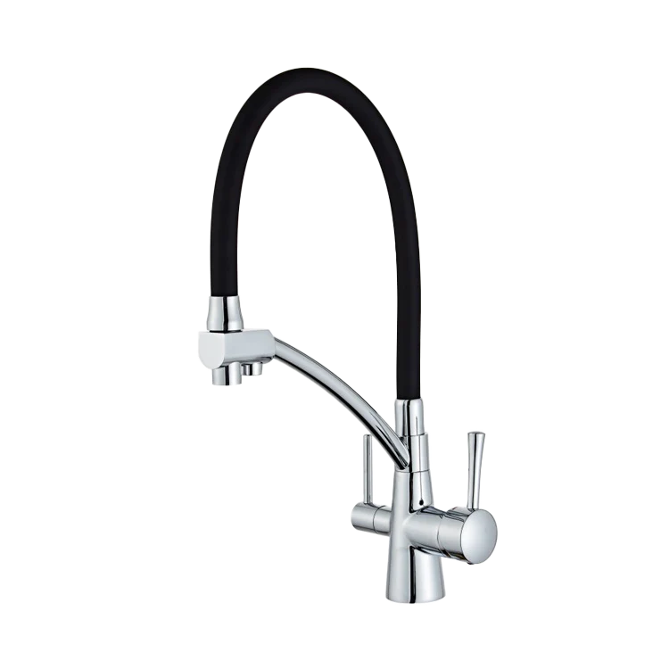 Flexible 3 Way Faucet Chrome Black | Taps | Celtic Water Solutions
