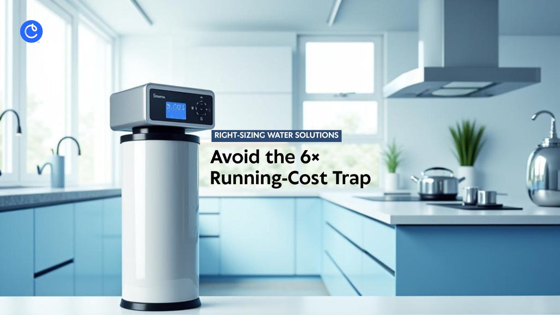 Right-Sizing a Water Softener: Avoid the 6× Running-Cost Trap