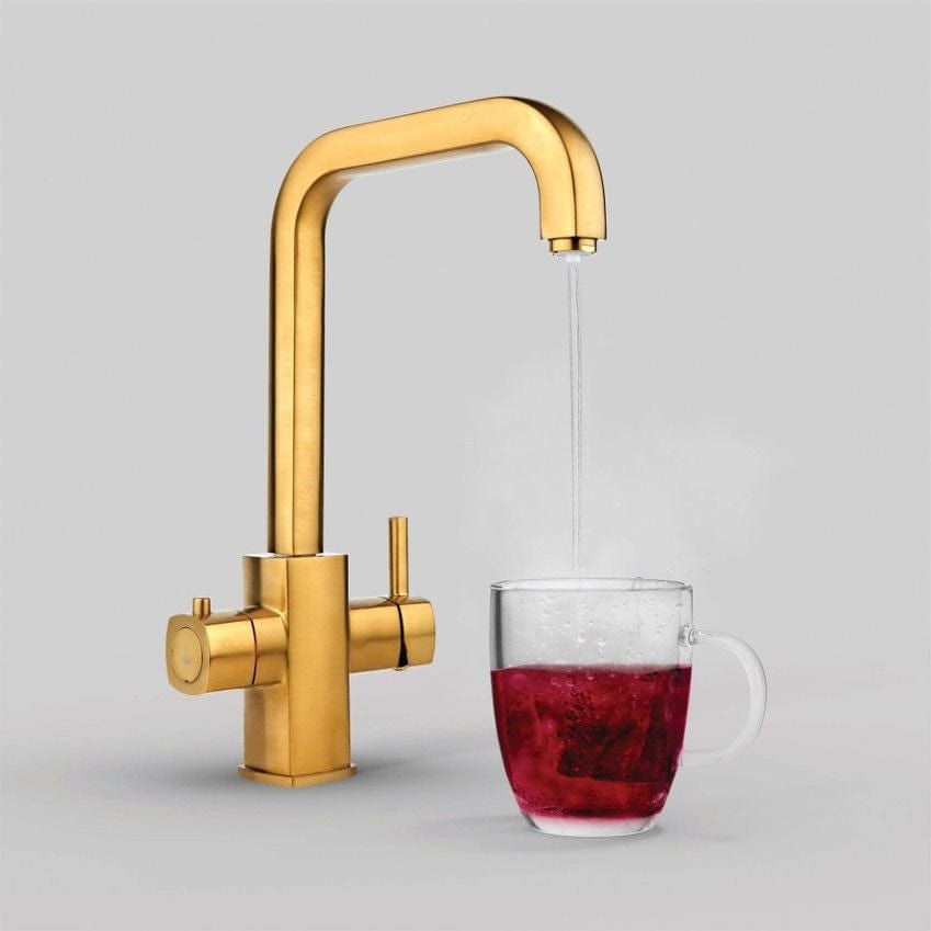 Fohen Figaro | Brushed Gold | 3-in-1 Boiling Water Tap | Taps | Celtic Water Solutions