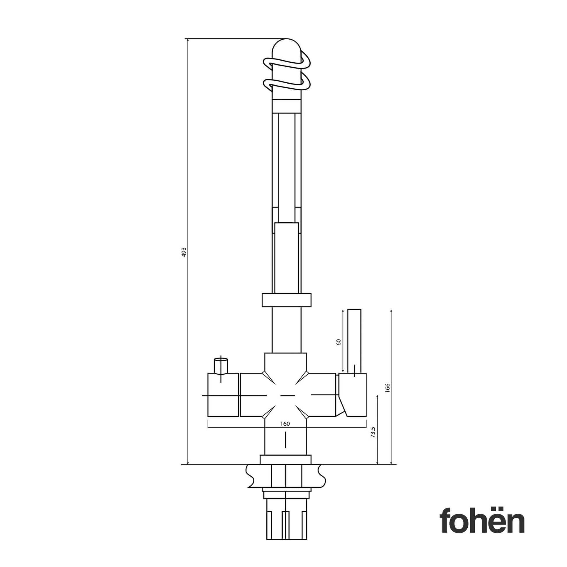 Fohen Flex | Matt Black | 3-in-1 Instant Boiling Water Tap | Handheld Flexible Spout | Taps | Celtic Water Solutions